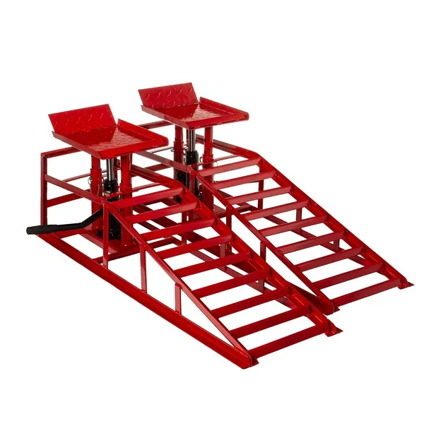 RAMPY NAJAZDY SAMOCHODOWE Z PODNOŚNIKIEM HYDRAULICZNYM PLATFORMY 2SZT MOCNE