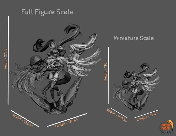 figurka-dizzy-guilty-gear-nomnom-figures-druk-3d-prezent-wysokosc-produktu-27-3-cm