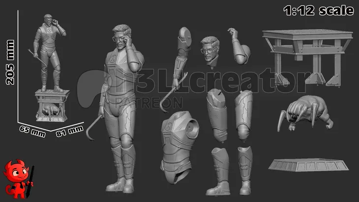figurka-gordon-freeman-half-life-2-h3ll-creator-druk-3d-prezent-stan-nowy-wysokosc-produktu-20-5-cm