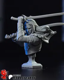 figurka-drizzt-do-urden-dungeons-and-dragons-popiersie-h3ll-creator-druk-3d
