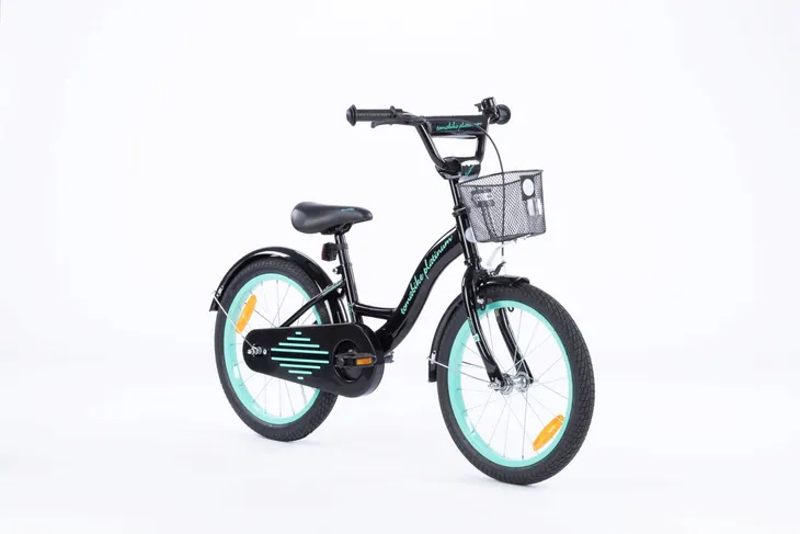 rowerek-rower-tomabike-18-cali-v-break-prowadnik-koszyk-kolka-boczne-model-18-platinum-turkusowo-czarny