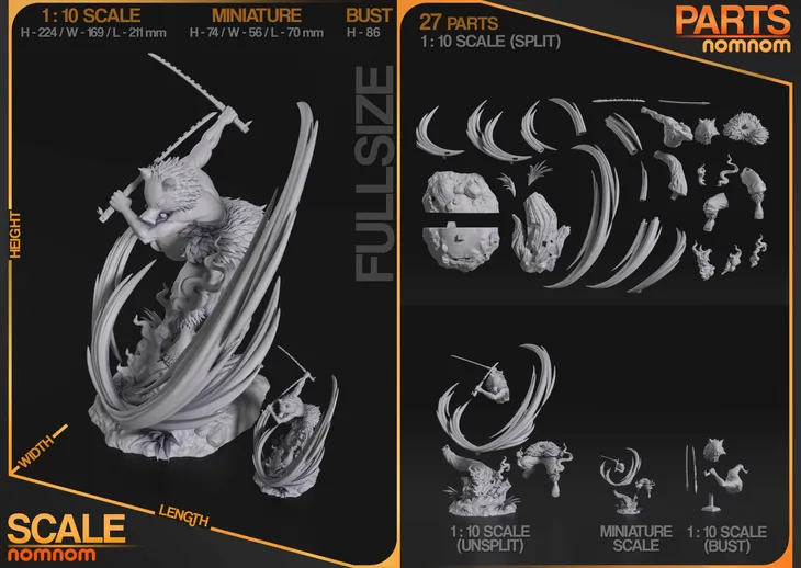 figurka-inosuke-demon-slayer-nomnom-figures-druk-3d-14k-prezent-stan-nowy-szerokosc-produktu-16-9-cm