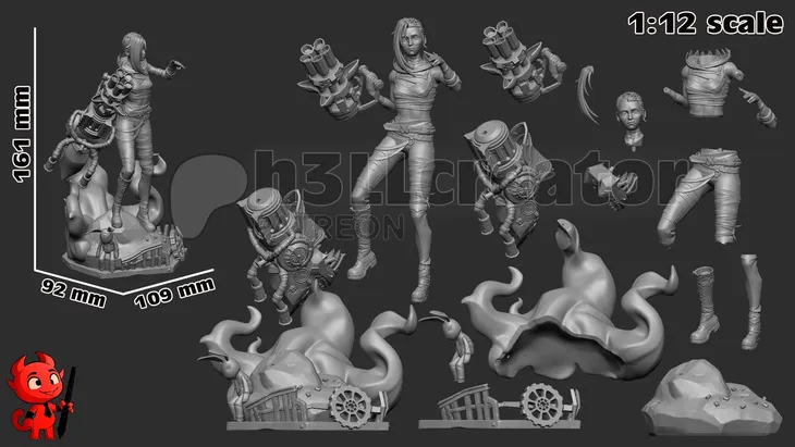 figurka-jinx-arcane-h3ll-creator-druk-3d-prezent-stan-nowy