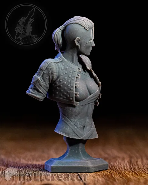 figurka-jack-mass-effect-popiersie-h3ll-creator-druk-3d-14k-prezent-stan-nowy