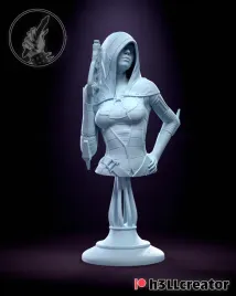 figurka-kasumi-goto-mass-effect-popiersie-h3ll-creator-druk-3d-14k-prezent