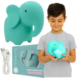 bezprzewodowa-lampka-nocna-led-dla-dziecka-akumulator-slon-turkusowy-usb