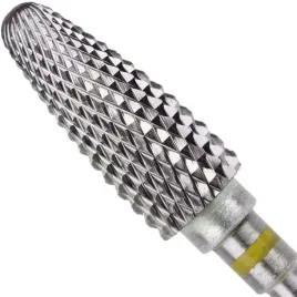 frez-karbidowy-zolty-drobny-do-sciagania-hybryd-zelu-akrylozelu-masy