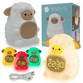lampka-nocna-led-rgb-bezprzewodowa-akumulatorowa-owieczka-z-budzikiem-usb