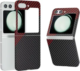 3-atx-karbonowe-etui-samsung-galaxy-z-flip-5-5g-czarno-czerwone-super-slim