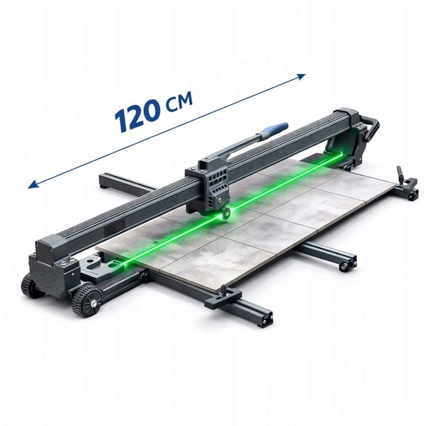 Przecinarka do gresu 120 cm laser PRO stabilna do dużych płytek 1200 mm