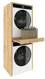 szafka-na-pralke-i-suszarke-slupek-polka-wysuwana-dab-craft-184x66x64