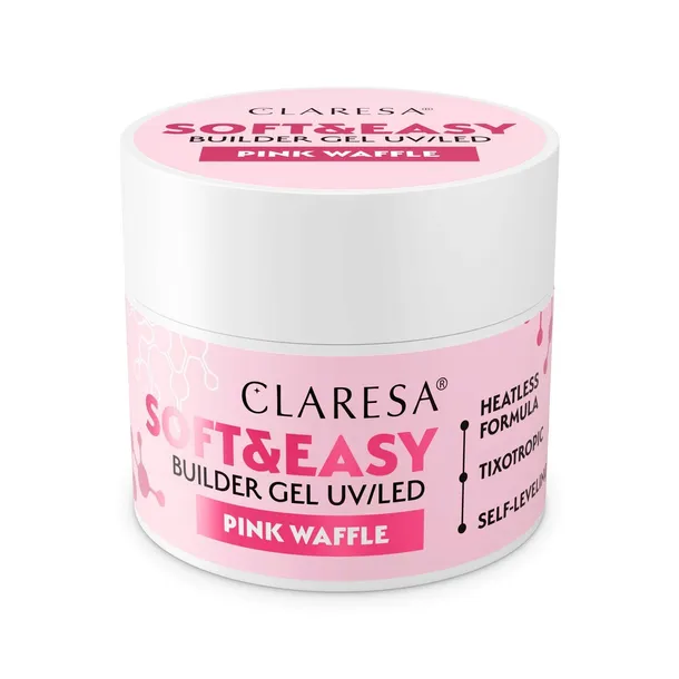 Żel budujący do paznokci Claresa Soft&Easy Builder Pink Waffle 45g