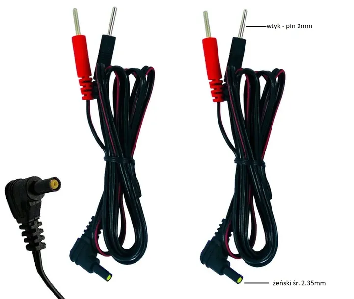 KABEL PRZEWÓD ŻEŃSKI PIN 2MM TENS EMS STYMULATOR
