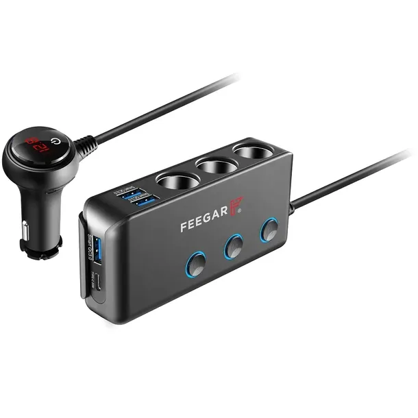 rozdzielacz-samochodowy-feegar-12-24v-200w-usb-10a-zgodnosc-ze-standardem-quick-charge-1-0-quick-charge-2-0-quick-charge-3-0