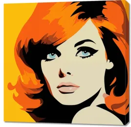 obraz-90x90cm-plomienny-wzrok-o-plomiennych-wlosach
