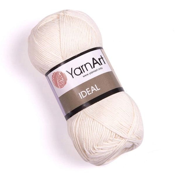 Włóczka YarnArt Ideal 222 - jasny kremowy 100% bawełna 50gr 170m