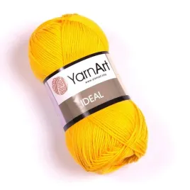 wloczka-yarnart-ideal-228-zolty-100percent-bawelna-50gr-170m