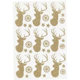 naklejki-brokatowe-zlote-glowy-jelenia