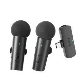 fifine-m8-dwa-mikrofony-bezprzewodowe-krawatowe-2-4ghz-do-telefonu-usb-c