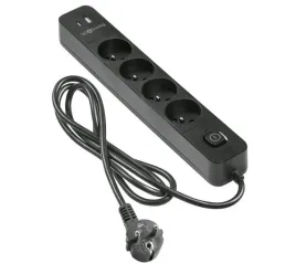 listwa-zasilajaca-reinston-4-gniazda-15m-usb-czarna-przeciwprzepieciowa