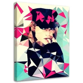 obraz-plotno-geometryczny-portret-kobiety-40x60