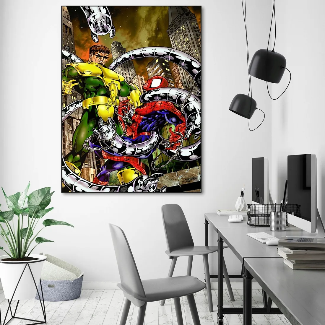 obraz-plotno-walka-z-spider-manem-saqman-70x100