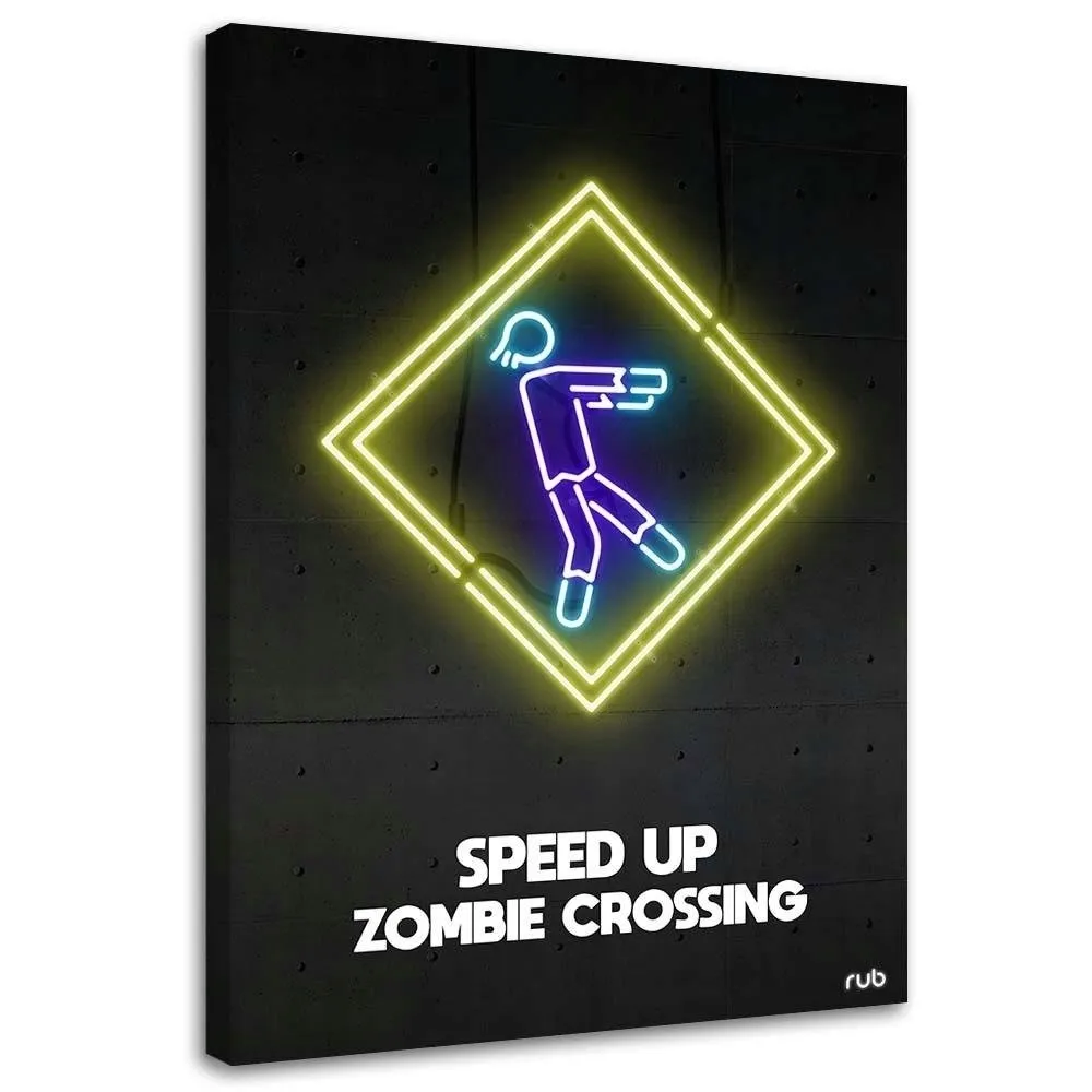 obraz-na-plotnie-zombie-neon-rubiant-40x60