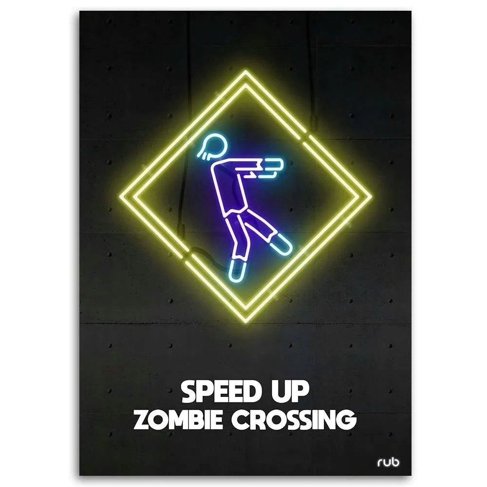 obraz-na-plotnie-zombie-neon-rubiant-40x60