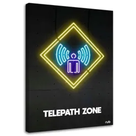 obraz-na-plotnie-telepatia-neon-rubiant-40x60