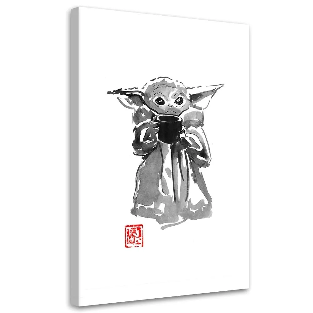 obraz-na-plotnie-mlody-yoda-pechane-40x60