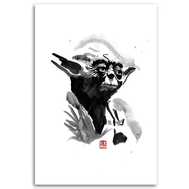 obraz-na-plotnie-yoda-pechane-80x120-sposob-wykonania-druk-cyfrowy