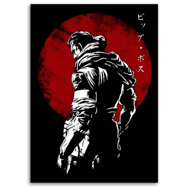 obraz-na-plotnie-wojownik-na-czerwonym-tle-80x120-sposob-wykonania-druk-cyfrowy
