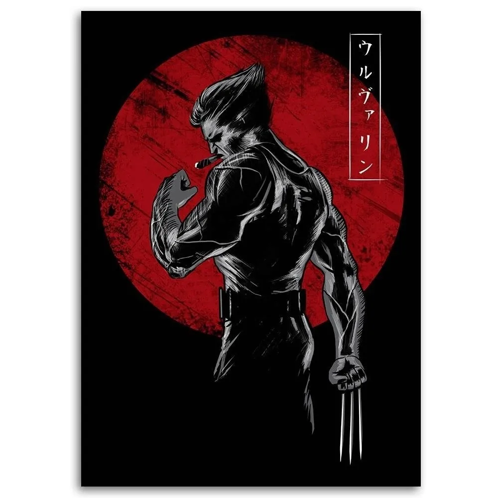 obraz-na-plotnie-wolverine-na-tle-slonca-40x60