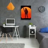 obraz-plotno-robot-na-tle-zachodu-ddjvigo-80x120-stan-nowy
