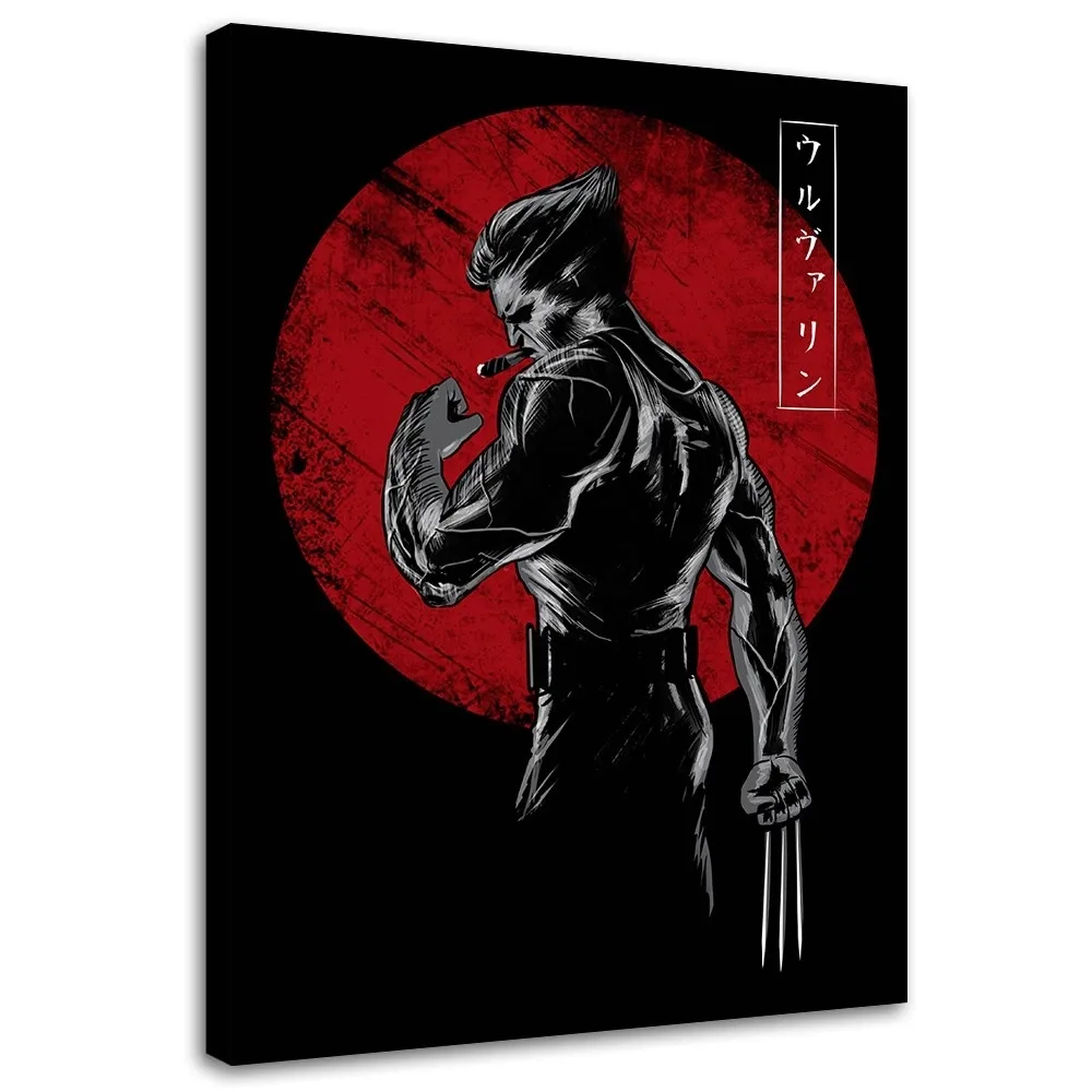 obraz-na-plotnie-wolverine-na-tle-slonca-60x90