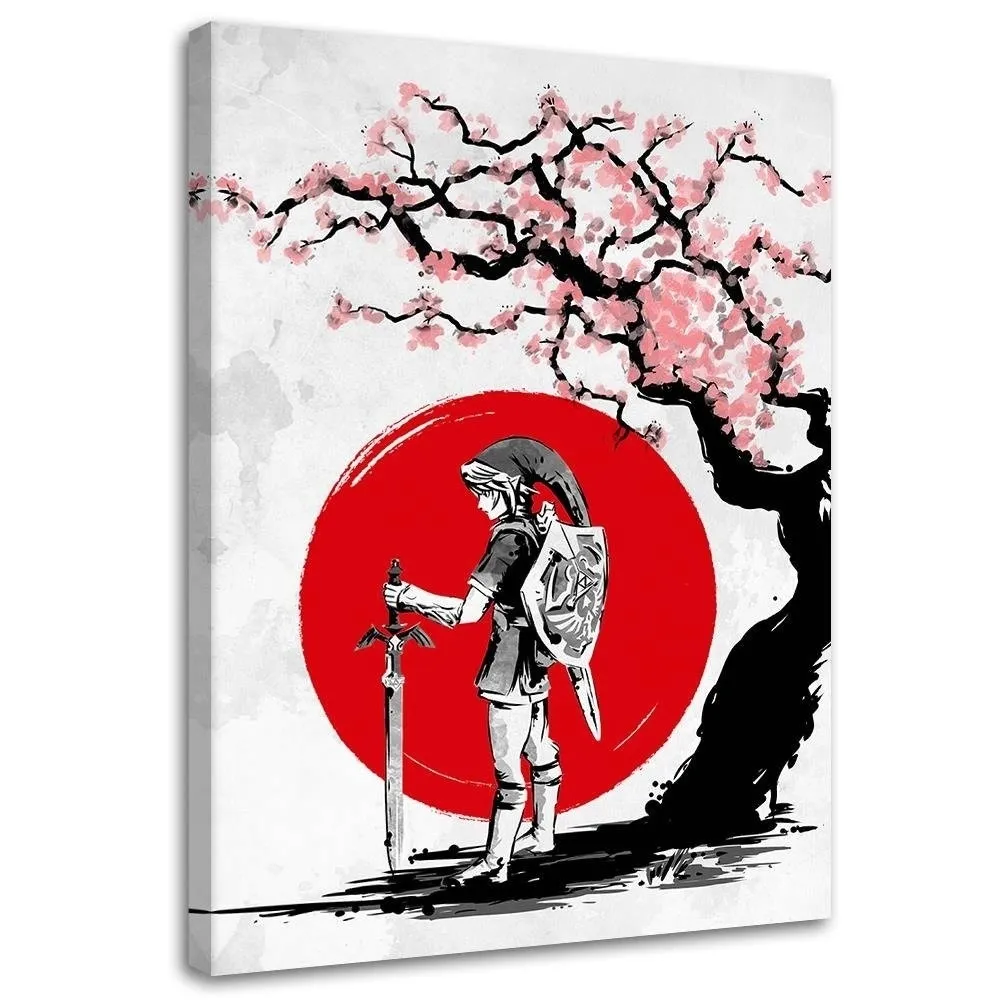 obraz-plotno-wojownik-z-mieczem-i-tarcza-70x100