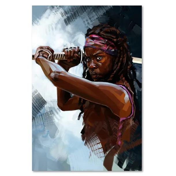 obraz-na-plotnie-portret-michonne-40x60-sposob-wykonania-druk-cyfrowy