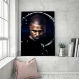 obraz-na-plotnie-portret-kanye-80x120-stan-nowy