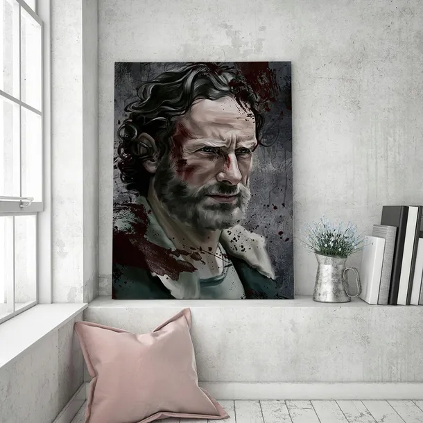 obraz-na-plotnie-portret-rick-grimes-40x60-stan-nowy
