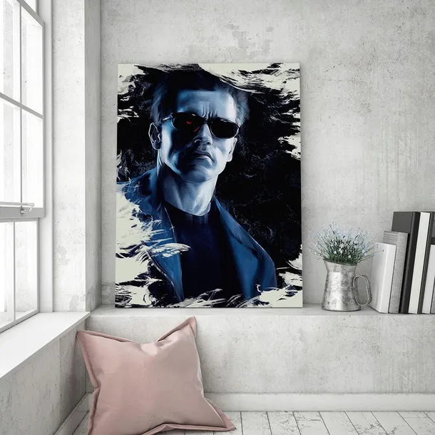 obraz-na-plotnie-portret-terminator-70x100-stan-nowy
