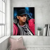 obraz-na-plotnie-portret-chris-brown-70x100-stan-nowy