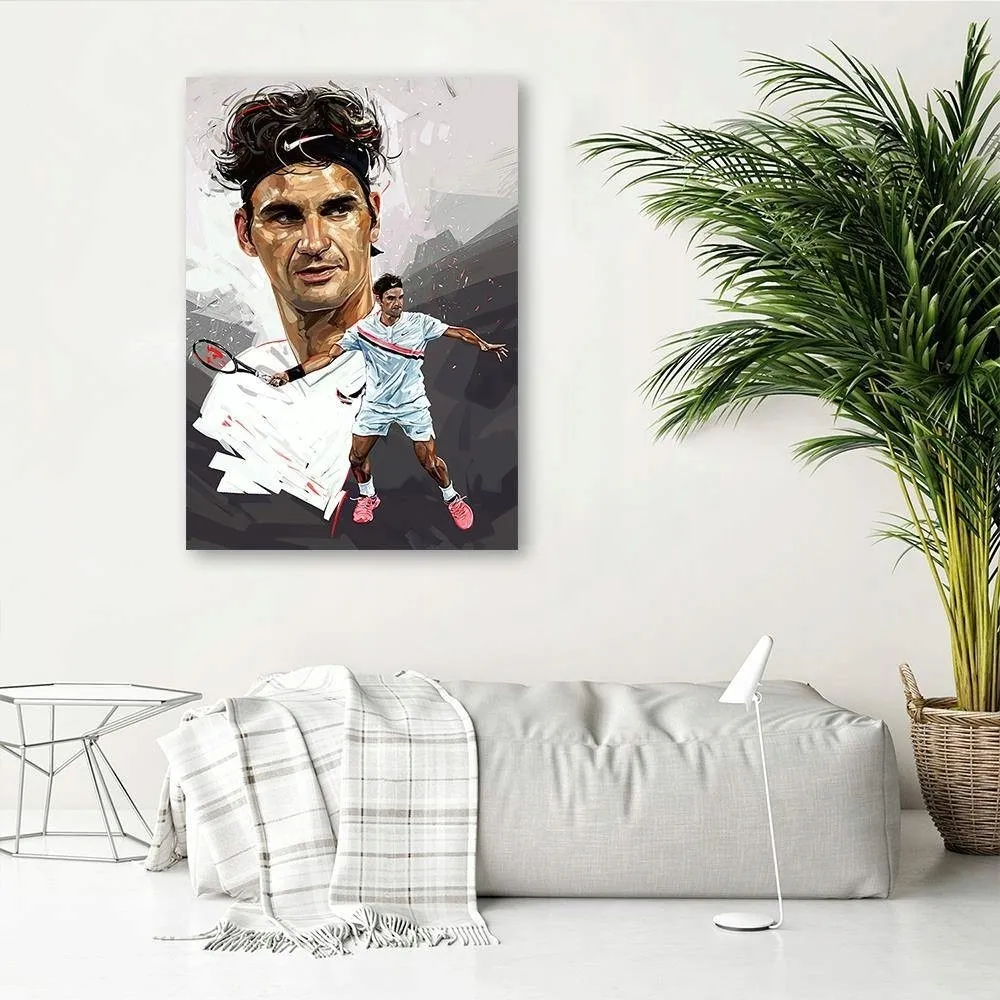obraz-na-plotnie-roger-federer-60x90