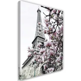 obraz-na-plotnie-wieza-eiffla-i-magnolie-40x60