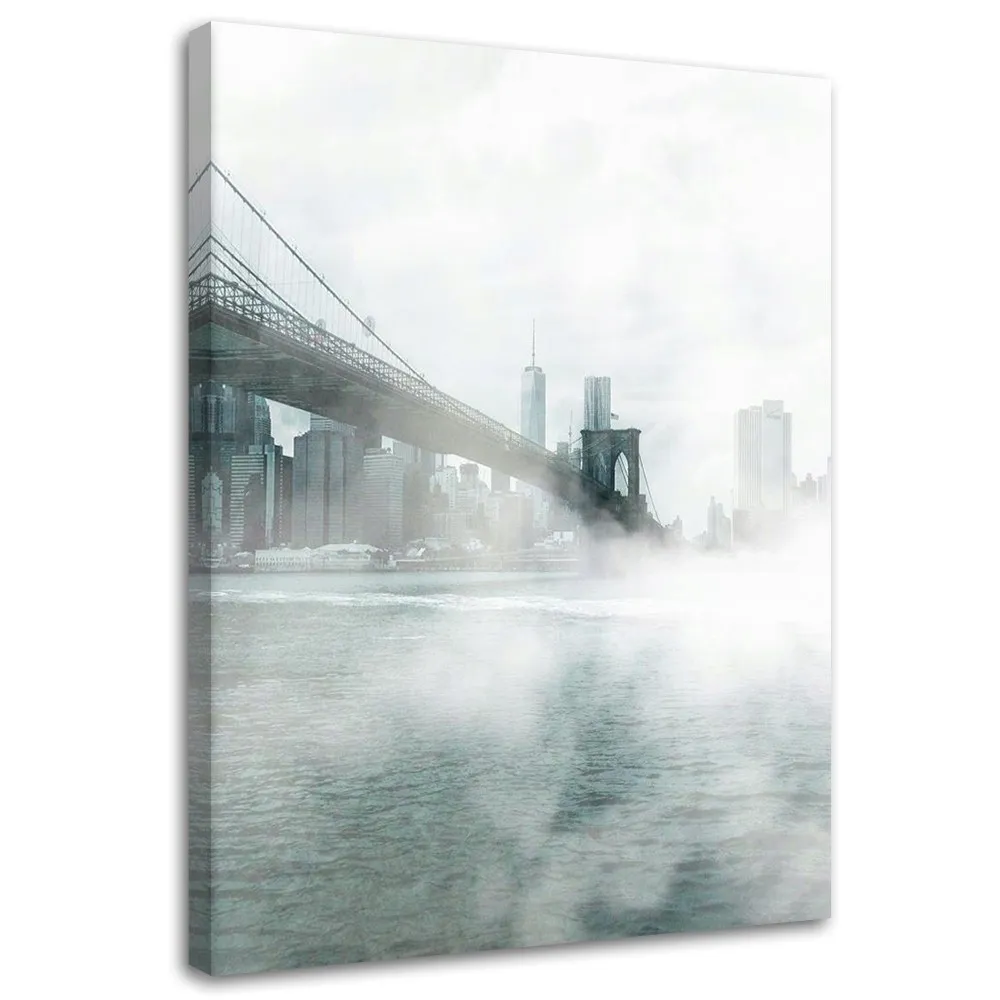 obraz-na-plotnie-mgla-pod-brooklyn-bridge-40x60