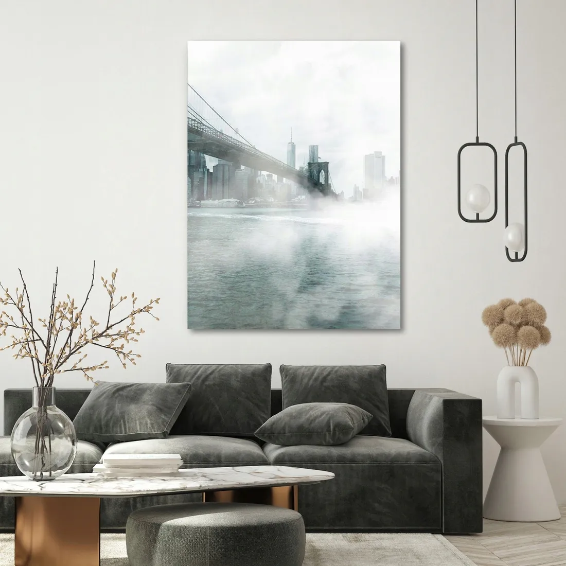 obraz-na-plotnie-mgla-pod-brooklyn-bridge-40x60