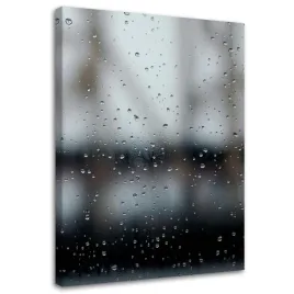 obraz-na-plotnie-krople-deszczu-na-szybie-40x60