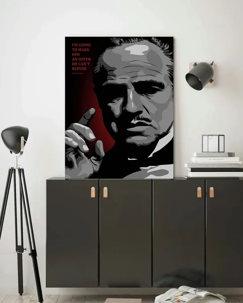 obraz-na-plotnie-vito-corleone-80x120-stan-nowy