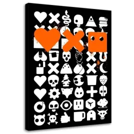obraz-plotno-milosc-smierc-i-roboty-czarne-60x90