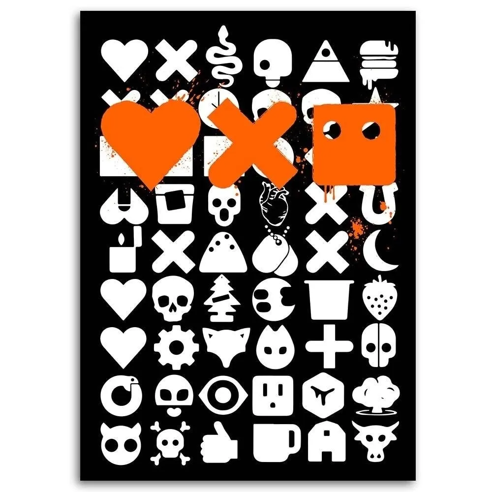 obraz-plotno-milosc-smierc-i-roboty-czarne-60x90