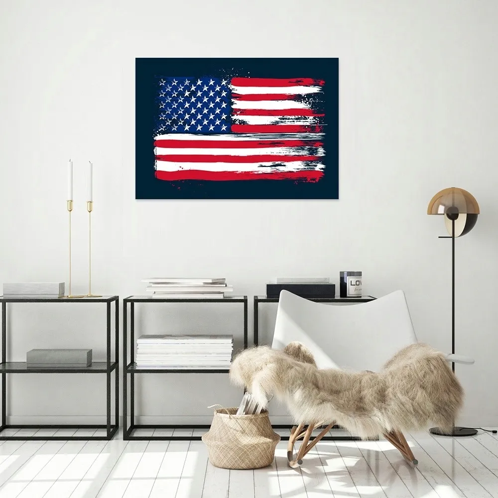 obraz-na-plotnie-amerykanska-flaga-60x40